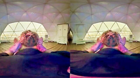 Manuela Ferrari as curvy stepmother in immersive VR POV scene