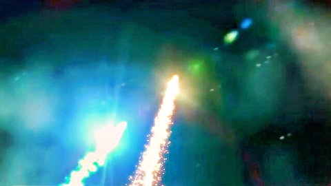 Blurry blue-green sparks and lights in Korean palace sex scene thumbnail