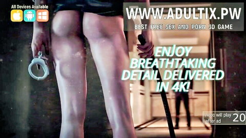 Asian woman teasing ass view with handcuffs in sexy stockings
