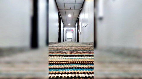 Amateur MILF anal date night in hotel hallway scene