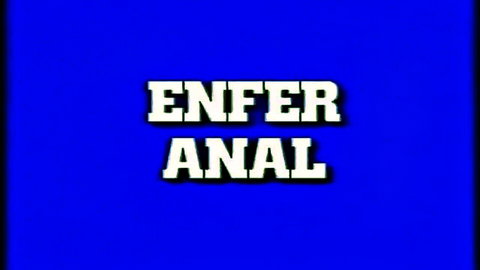Marianne Aubert in Enfer Anal, French 1985 vintage anal porn title card