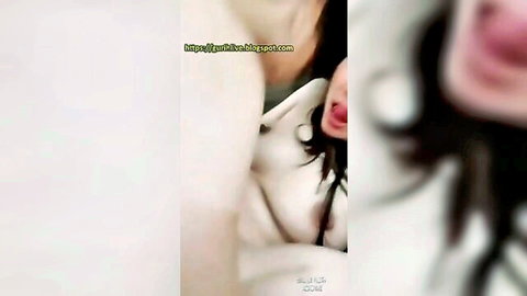 Asian amateur babe deepthroating thick cock with open mouth and tongue out