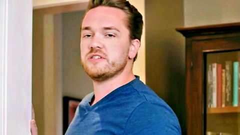 Bearded Caucasian guy in blue shirt from step sisters handjob scene, Reality Kings