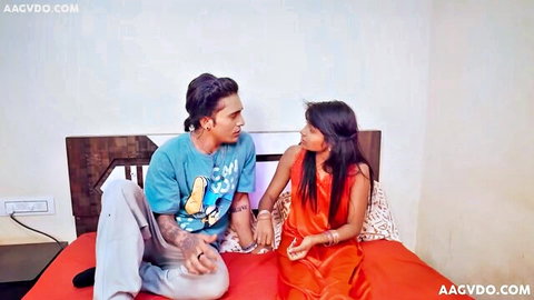 Sanjana Mishra and ex-boyfriend intimate chat on bed