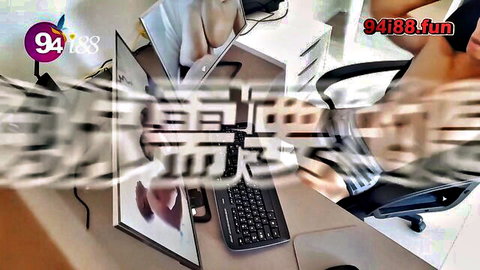 Satozaki Aika Asian MILF spreads legs and fingers pussy at desk