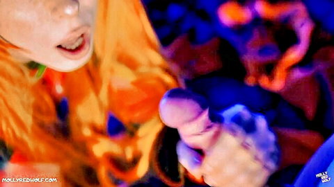 MollyRedWolf as Asuka Langley sloppy blowjob in Evangelion cosplay
