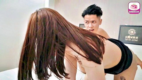 Asian sister-in-law cheats in doggy style with brother-in-law