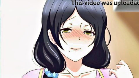 Blushing anime girl with black hair in pink dress from Gaki ni Modotte Yarinaoshi hentai