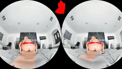 Blake Blossom nude bent over in VR, big ass tease