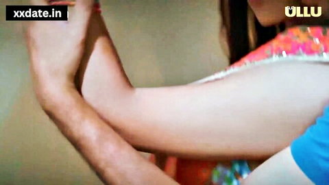 Indian malkin grabs young boy's arm in steamy tease, Ullu hot sex scene