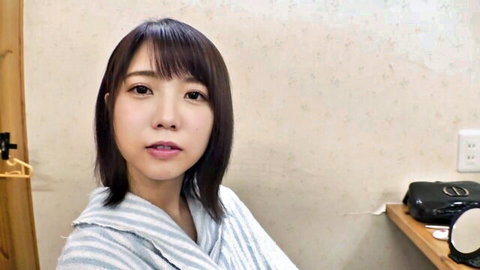 Makoto Toda in striped bathrobe, seductive gaze in Japanese adult video thumbnail