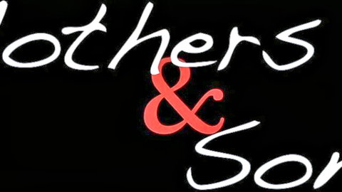 Mothers and sons taboo incest porn logo in white and red script on black
