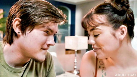 Busty MILF Dee Williams shares intimate gaze with young guy