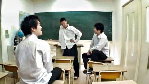 Mika Ohno MILF in JAV classroom scene with Asian men