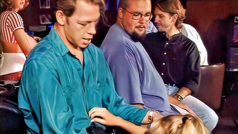Jenna Jameson in teasing bar lap scene with men