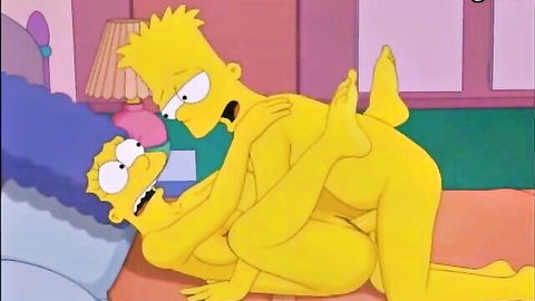 Bart and Marge Simpson in explicit animated incest sex scene
