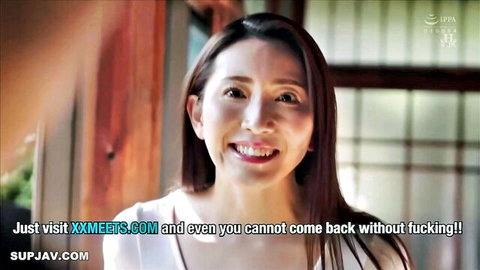 Smiling Japanese woman with big tits invites you to XMEETS.com for wild fucking adventures