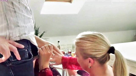 Blonde MILF DirtyTina and Rosella groping in dirty threesome preview