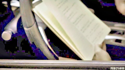 Aubrey Sinclair in car reading script for stepbrother seduction scene