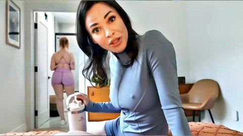 Dana DeArmond catches Siri Dahl in pink shorts in steamy stepmom scene