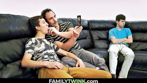 Jealous twink Dakota Lovell eyes step-uncle Greg McKeon cozying up with another boy
