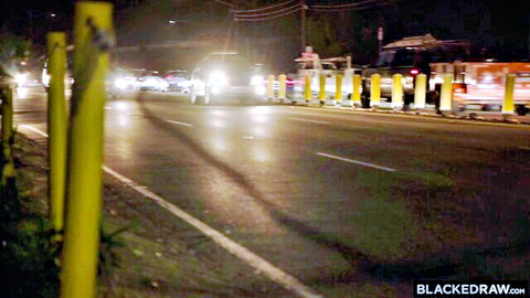 Evelyn Claire in Trouble Trouble: Night road scene with cops and cars, hot 4K porn teaser