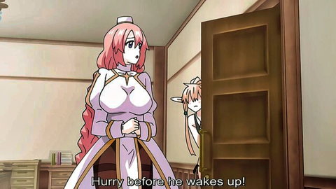 Hentai bunny girls in fantasy outfits sneaking for reverse gangbang