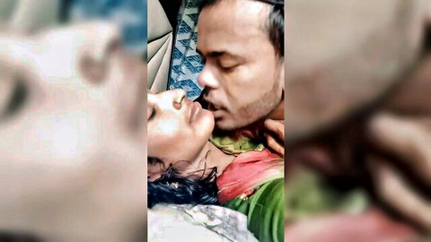 Desi Babita in steamy intimate kiss and embrace on bed