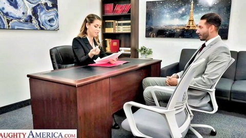 Alina Lopez as horny Latina secretary in office with suited boss