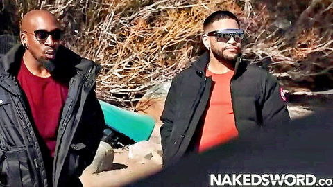 Max Konnor and Roman Todd in outdoor gay porn teaser, muscular duo