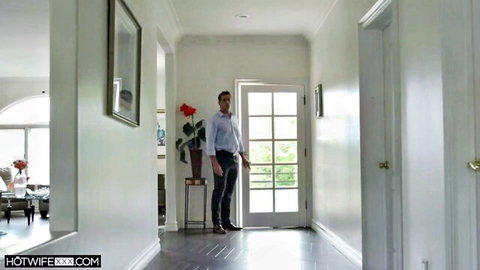 Lacy Lennon cheating wife teases hubby in doorway scene