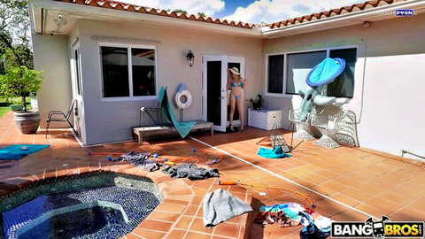 Cory Chase in sexy bikini by pool, stepmom tease from MomIsHorny