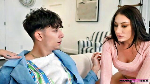 Emma Rosie seduces Parker Ambrose in Moms Teach Sex scene