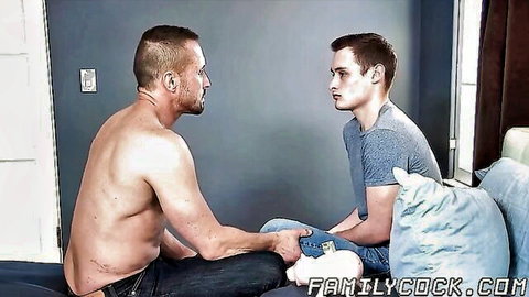 Muscular stepdad promises help to slim stepson after bare ass pounding