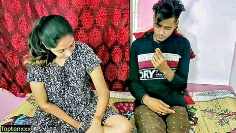 Ipunam and Tabinash in steamy Indian couple tease on bed