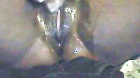 Dark skinned woman fingers her soaking wet pussy in solo masturbation