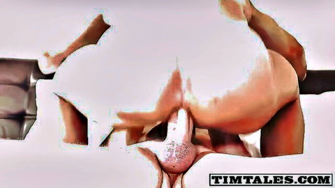 Ethan Metz bent over taking Vicenzo's cock in intense anal bareback scene