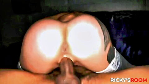 Lacey Jayne big ass spread for anal penetration in white stockings