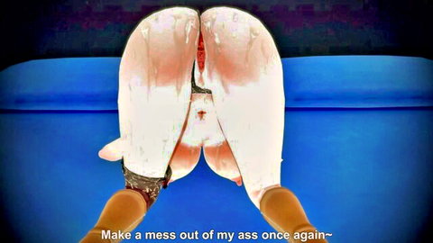 Anime cougar with big ass bent over, messy anal creampie in Jujutsu Kaisen hentai