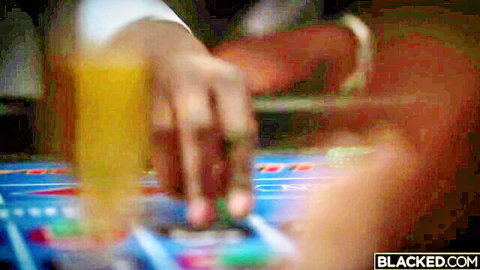Ivy Wolfe's hand dealing cards in sexy casino night scene, BLACKED.com