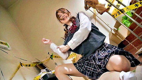 Minami Aizawa in playful schoolgirl uniform pose, JAV thumbnail