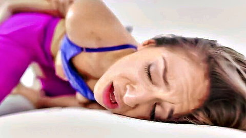 Sara Luvv in ecstasy as monster cock penetrates from behind
