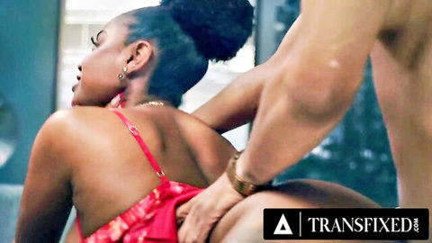 Leilani Li gropes Destiny Mira's big ass from behind in red dress tease