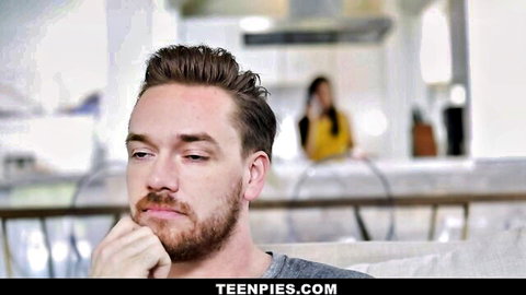 Man eavesdrops on teen girl in yellow top, Teen Pies creampie preview