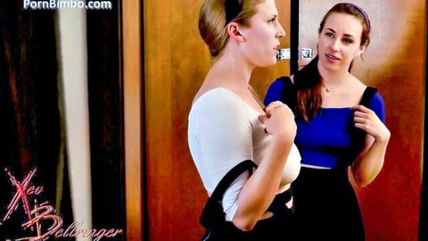 Xev Bellringer as bratty sister in conversion talk with pal, teasing scene