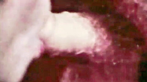 Blurry close-up of cum-dripping pussy in classic German XXX film
