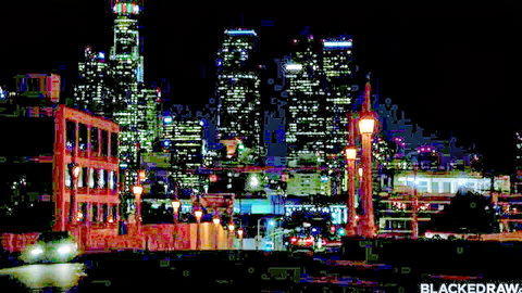 Hazel Moore backstage VIP treatment in neon-lit city night scene