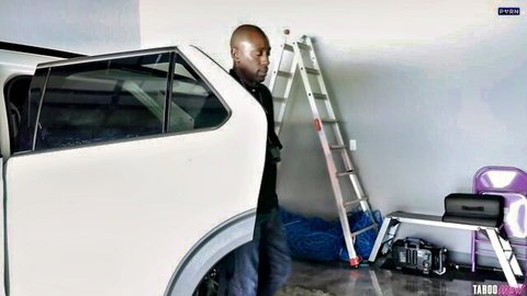 Cory Chase in Beat Cops Loyalty Test with black actor beside white SUV