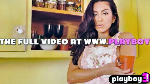 Lena The Plug curvy cougar posing in sexy floral apron dress