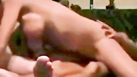 Hot blonde pleasing two guys in intense MMF threesome action